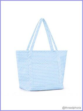 Gingham Tote Bag Women Nylon Water Resistant Laptop Work Handbag